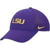 NIKE NIKE PURPLE LSU TIGERS LEGACY91 MESHBACK SWOOSH PERFORMANCE FLEX HAT