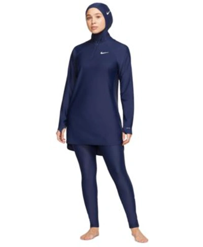 Nike Modest Hijab Swim Tunic Swim Leggings In Black