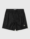 Stone Island Econyl® Regenerated Nylon Swim Trunks In Black
