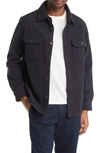 7 Diamonds Generation Brushed Flannel Button-up Shirt Jacket In Navy