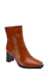 Lady Couture Tempo Tipped Block Heel Bootie In Tan