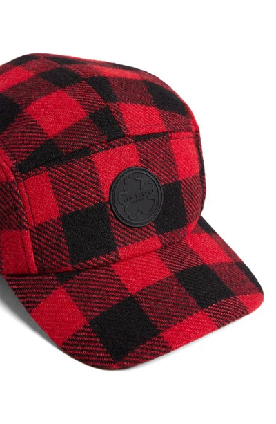 Ted Baker Pettio Check-print Woven Cap In Red