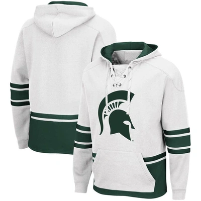 Colosseum White Michigan State Spartans Lace Up 3.0 Pullover Hoodie