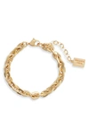 Miranda Frye Somewhere Lately Chain Bracelet In Gold