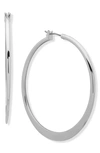Ralph Lauren Large Hoop Earrings In Silver