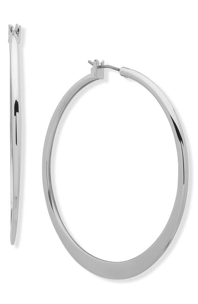 Lauren Ralph Lauren Large Hoop Earrings In Silver