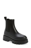 Jeffrey Campbell Rain-storm Platform Chelsea Boot In Black Matte
