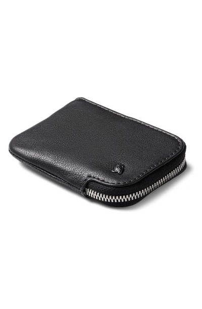 Bellroy Leather Zip Card Case In Black