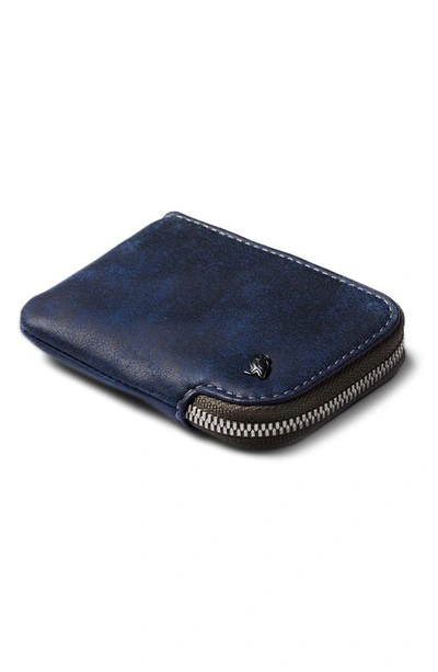 Bellroy Leather Zip Card Case In Blue
