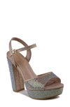 Touch Ups Lynx Water Resistant Platform Sandal In Champagne