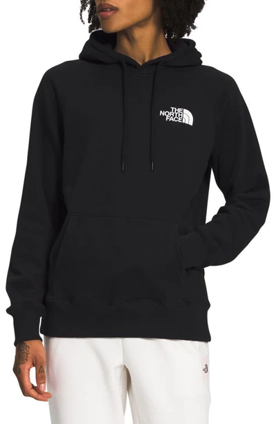 The North Face Nse Box Logo Graphic Hoodie In Tnf Black/ Tnf White