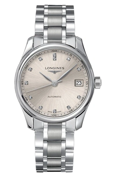 Longines Master Automatic Bracelet Watch, 34mm In Champagne