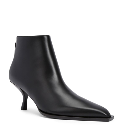 The Row Women's Coco Leather Ankle Boots In Black