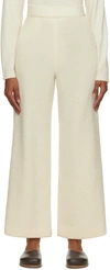 MISSING YOU ALREADY OFF-WHITE WIDE-LEG LOUNGE PANTS