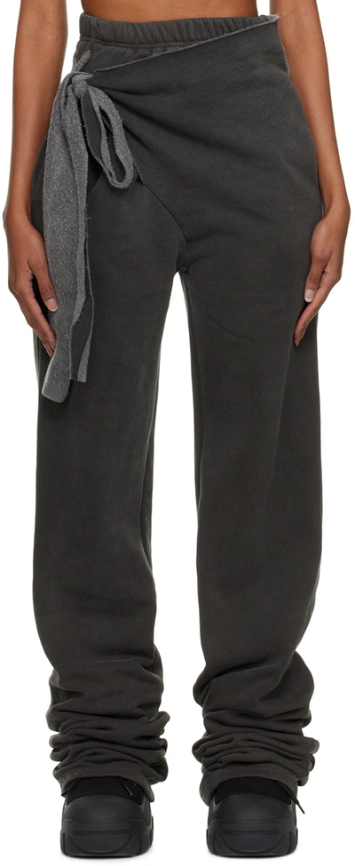 Ottolinger Gray Wrap Lounge Pants In Grey