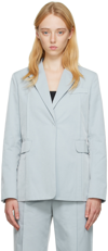 Third Form Blue Line Through Blazer In Dusty Blue