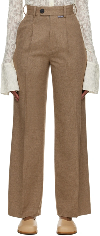 Oct31 Brown Wide-leg Trousers In Camel