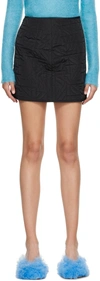 NINA RICCI BLACK QUILTED MINISKIRT