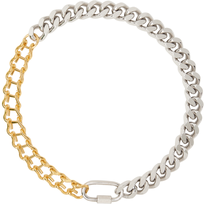 In Gold We Trust Paris Silver & Gold Vintage Bold Necklace In Palla