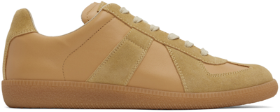 Maison Margiela Beige Replica Sneakers In Swamp