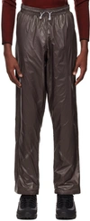 SAUL NASH BROWN PERFORATED TROUSERS