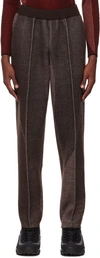 SAUL NASH BROWN OPEN KNIT LOUNGE trousers