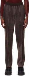 Saul Nash Brown Open Knit Lounge Pants In Brown