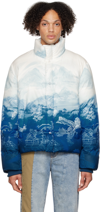 FENG CHEN WANG BLUE & WHITE PAINTING DOWN JACKET