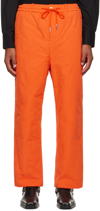 FENG CHEN WANG ORANGE PHOENIX EMBROIDERED TROUSERS