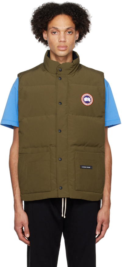 Canada Goose Freestyle Crew Quilted Down Gilet In Green