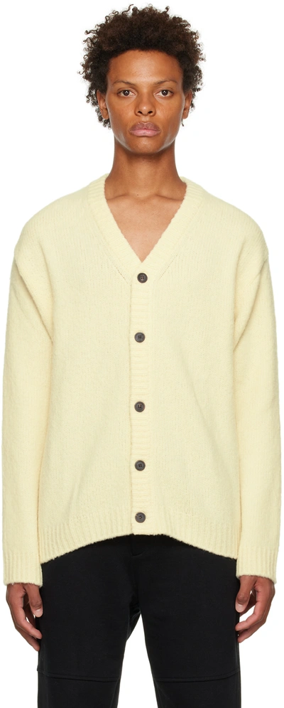 Solid Homme Off-white Button Cardigan In 640i Ivory