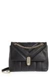 Ted Baker Ayahlin Quilted Leather Crossbody Bag In Black