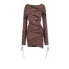 Isa Boulder Ssense Exclusive Brown Puzzle Maxi Dress In Brown