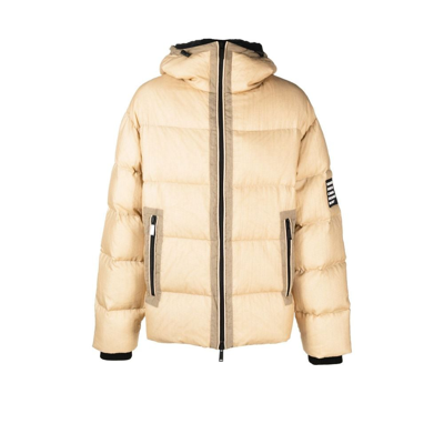 Dsquared2 Logo-patch Padded Jacket In Brown