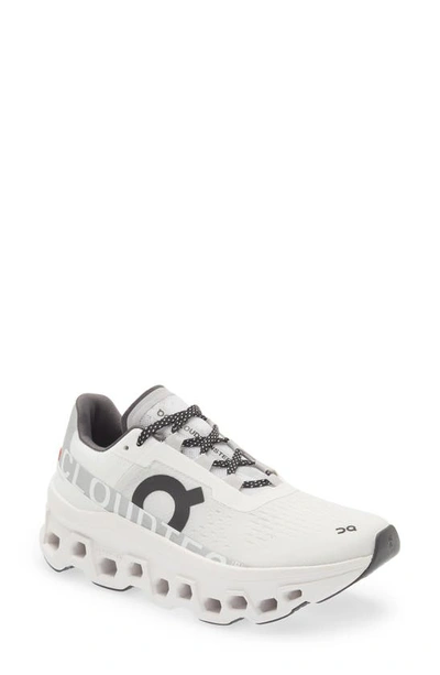 On Cloudmster Running Shoe In All White