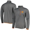 COLUMBIA COLUMBIA GRAY CLEMSON TIGERS PARK VIEW OMNI-WICK HALF-ZIP TOP