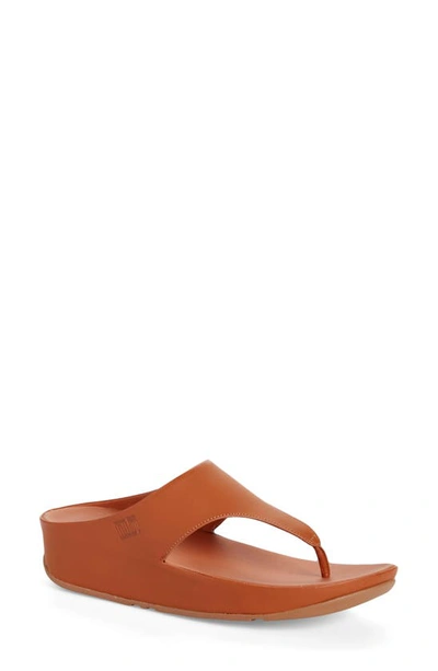 Fitflop Shuv Wedge Flip Flop In Light Tan