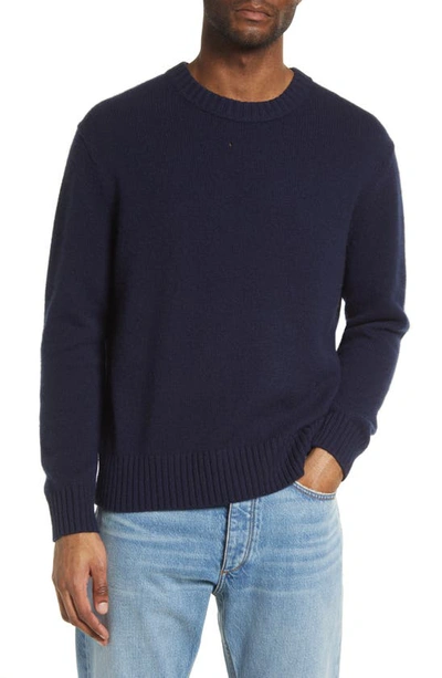 Frame Cashmere Crewneck Sweater In Blue