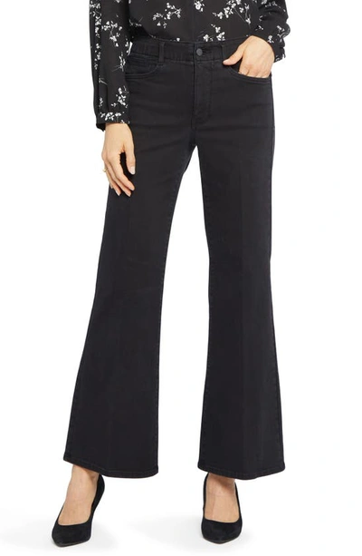 Nydj Waist Match High Waist Wide Leg Jeans In Black