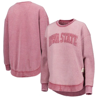 Pressbox Cardinal Iowa State Cyclones Ponchoville Pullover Sweatshirt In Purple