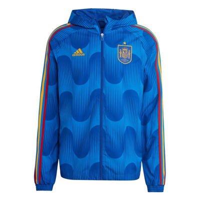 Adidas Originals Adidas Navy Spain National Team Dna Raglan Full-zip Hoodie Windbreaker Jacket