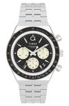 Timex Diver Stainless Steel Watch In Silver/ Black/ Silver