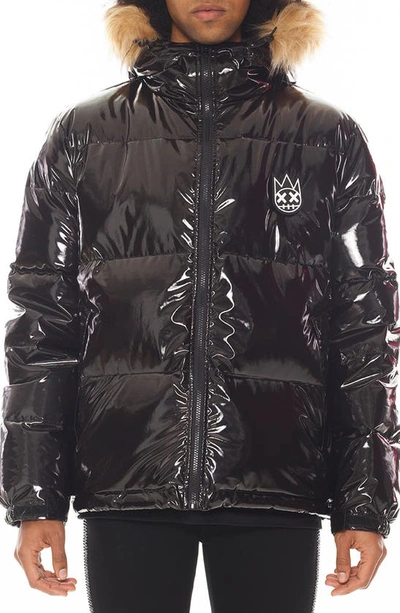 Cult Of Individuality Nylon Down Jacket In Black
