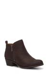 Lucky Brand Women's Basel Leather Booties Women's Shoes In Chocolate