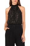 HALOGEN HALOGEN(R) HALTER NECK SEQUIN TOP