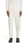 Zegna Off-white Bull Denim Trousers In Natural