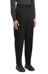 Zegna One-pleat Bull Denim Pants In Black