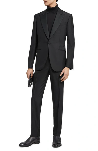 Zegna Silk-wool Trofeo 600 Evening 2-piece Suit In Black