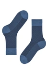 Falke Sensitive Herringbone Wool Blend Socks In Dusty Blue