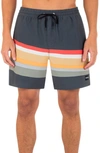 Hurley Men's Cannonball Volley Boardshorts In Dark Stone Gray